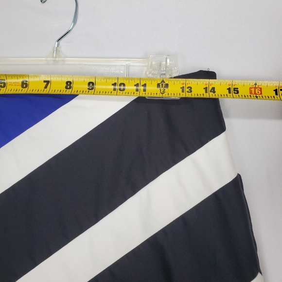 WHBM White House Black Market Mini Pencil Skirt Size 2 Black White Blue - Picture 7 of 9